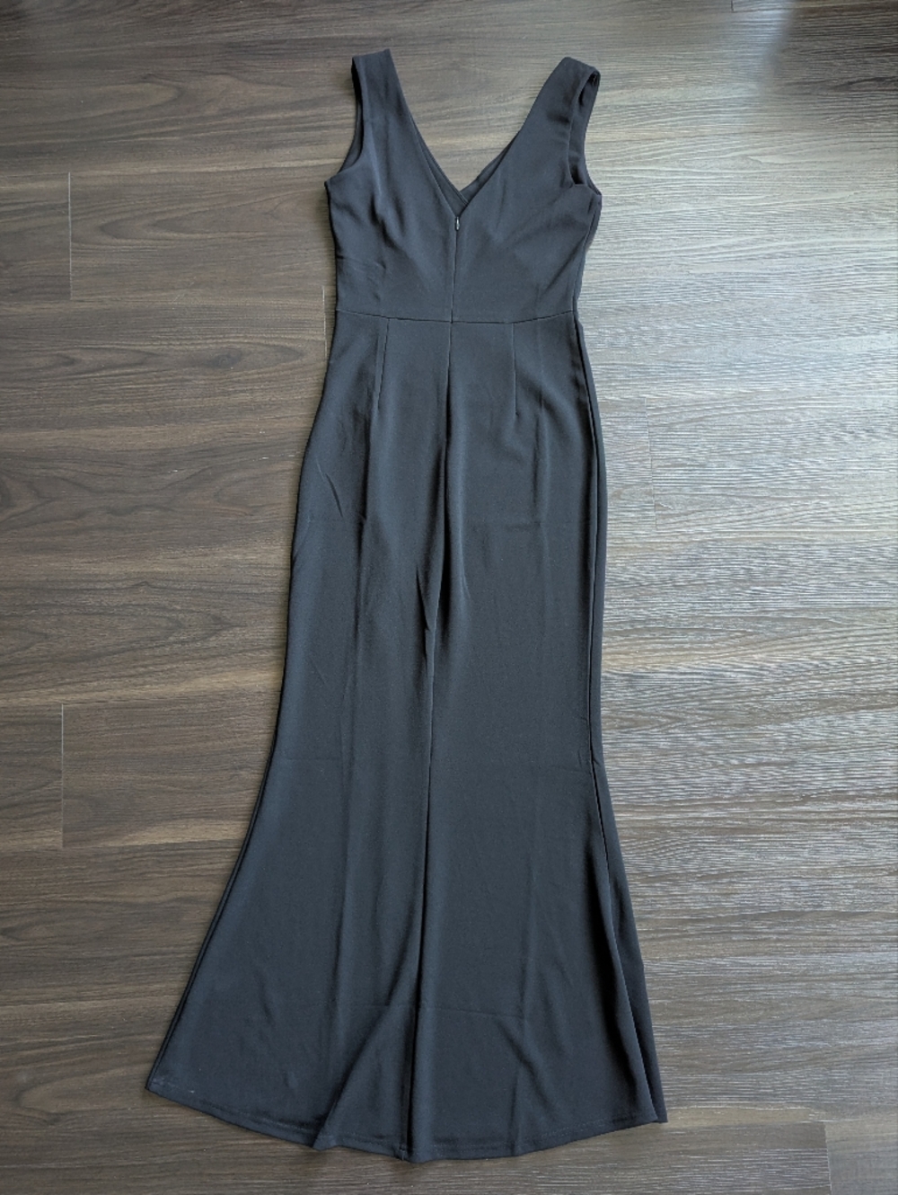 NWT Woosea Black Tie Formal Gown Small Side Slit Maxi Dress Wedding Guest Goth - Picture 5 of 7
